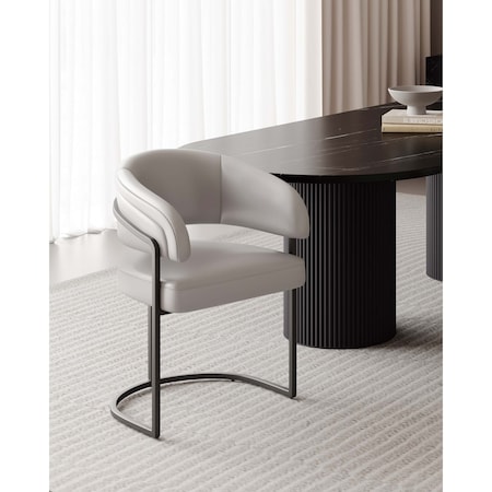 Manhattan Comfort Augusta Dining Chair in Light Grey DC094-LG